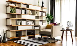 Melamine plywood bookshelves