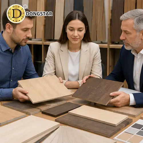 International Buyers Compare Melamine Board and Veneer Board